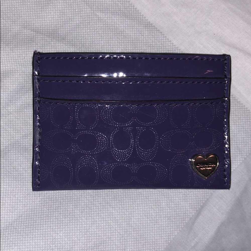 New purple Coach cards wallet